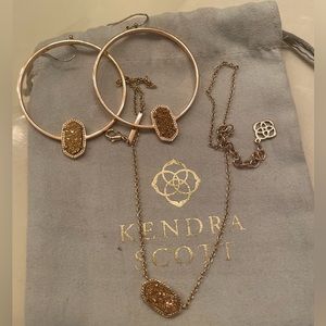 Kendra Scott Rose Gold Drusy Set